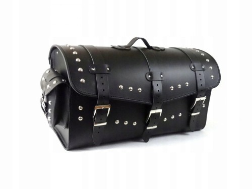 KUFER SKÓRZANY 60 CM DWA KASKI KIESZONKI ZAMEK KAWASAKI SUZUKI YAMAHA HONDA