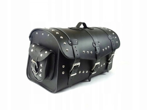 KUFER SKÓRZANY 60 CM DWA KASKI KIESZONKI ZAMEK KAWASAKI SUZUKI YAMAHA HONDA