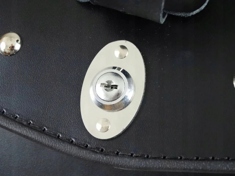 KUFER SKÓRZANY 60 CM DWA KASKI KIESZONKI ZAMEK KAWASAKI SUZUKI YAMAHA HONDA