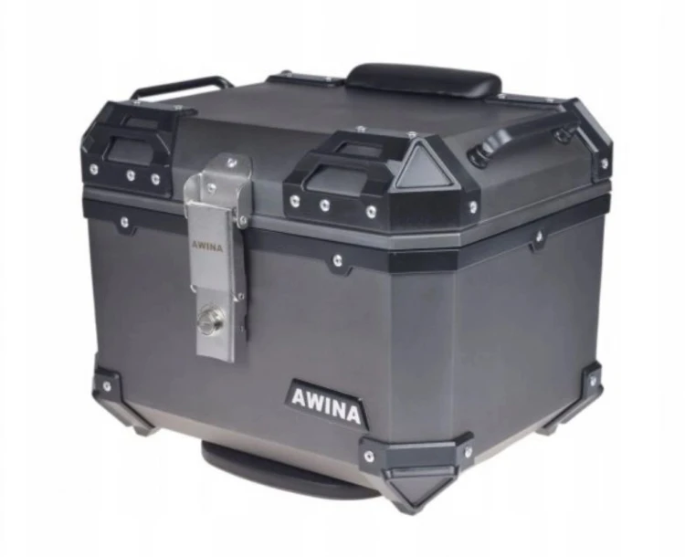 KUFER CENTRALNY MOTOCYKLOWY SZARY AWINA 35L 40X36X32,5