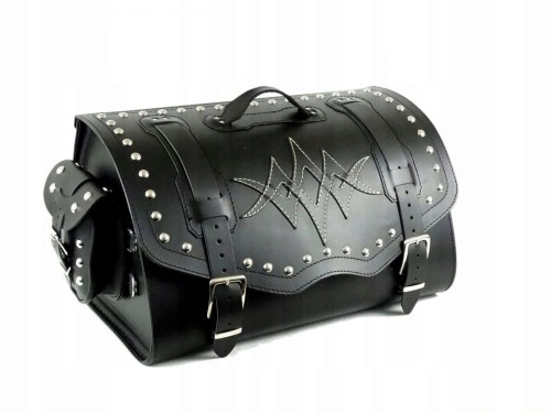 KUFER SKÓRZANY 56 CM ĆWIEKI KIESZONKI BOCZNE KAWASAKI SUZUKI YAMAHA HONDA