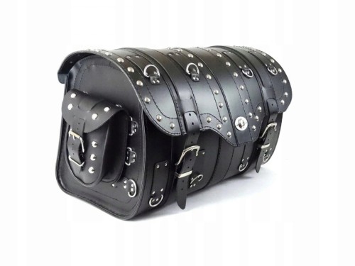 KUFER SKÓRZANY 56 CM DWA KASKI ZAMEK KIESZONKI