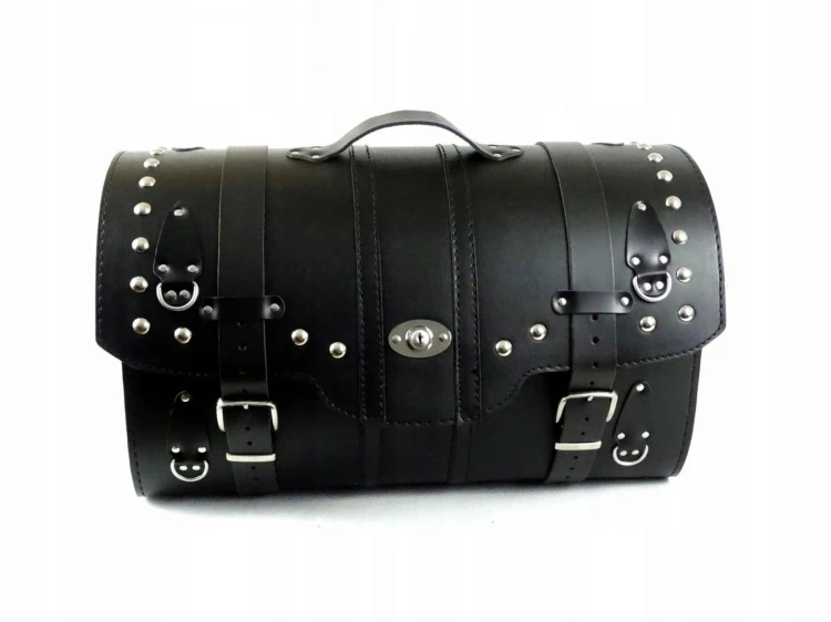 KUFER SKÓRZANY 50 CM ZAMEK KAWASAKI ELIMINATOR 125 250 ROMET 125