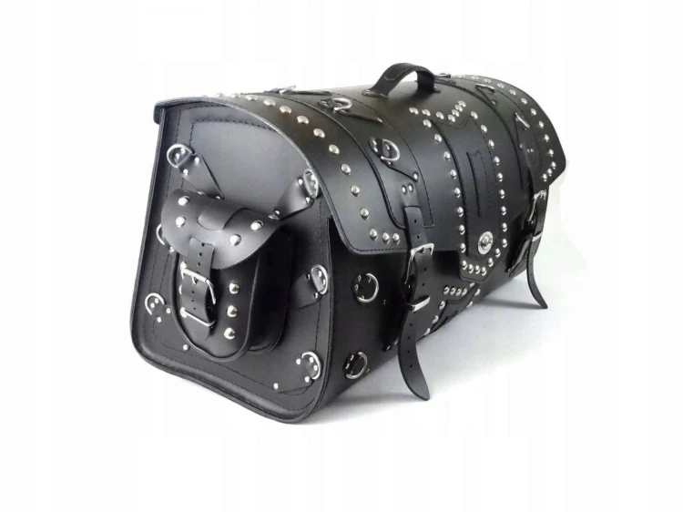 KUFER SKÓRZANY 56 CM ĆWIEKI DUŻY ZAMEK KIESZONKI