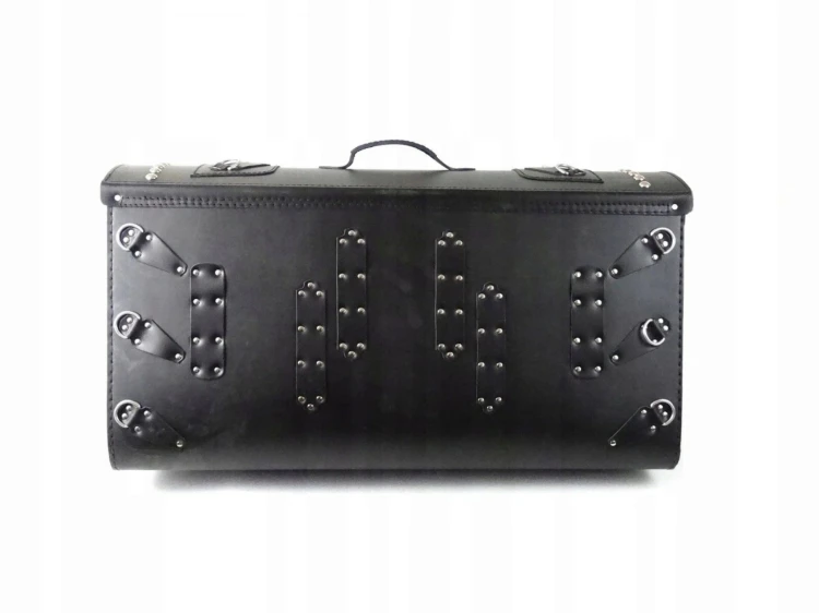 KUFER SKÓRZANY 56 CM ĆWIEKI DUŻY ZAMEK KIESZONKI