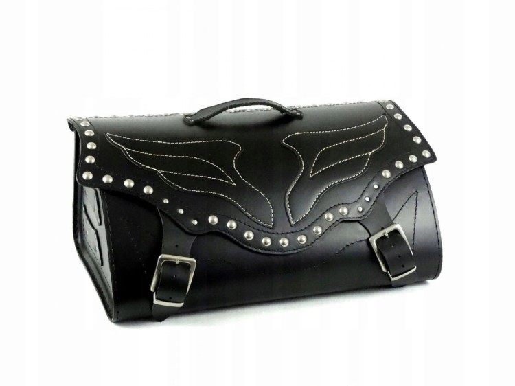 KUFER SKÓRZANY 52 CM USZTYWIONY ĆWIEKI