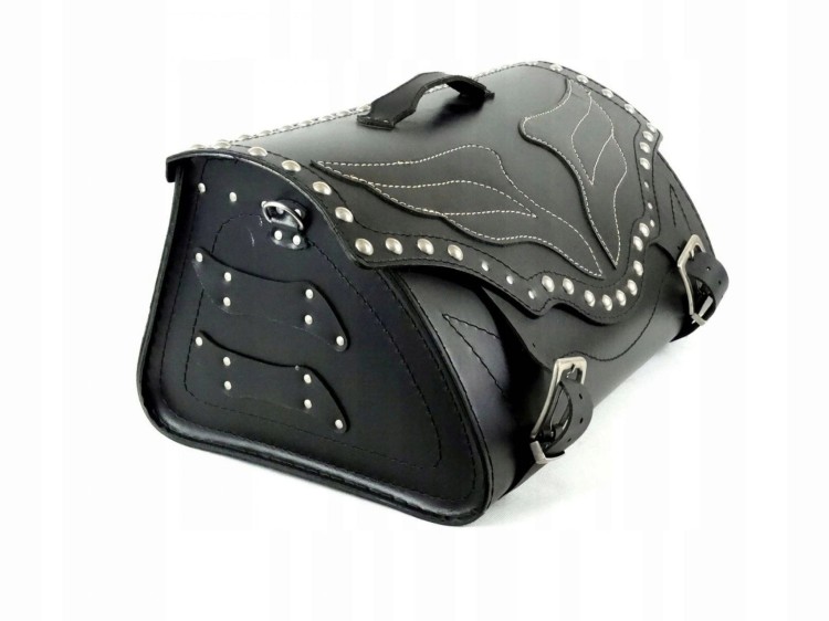 KUFER SKÓRZANY 52 CM USZTYWIONY ĆWIEKI