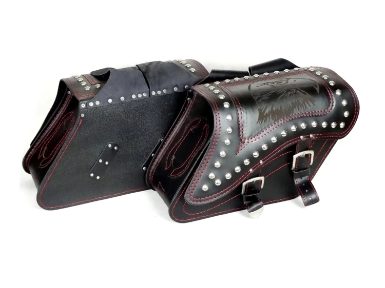 SAKWY SKÓRZANE SKÓRA BOCZNE DUŻE ORZEŁ 12L KAWASAKI SUZUKI YAMAHA HONDA