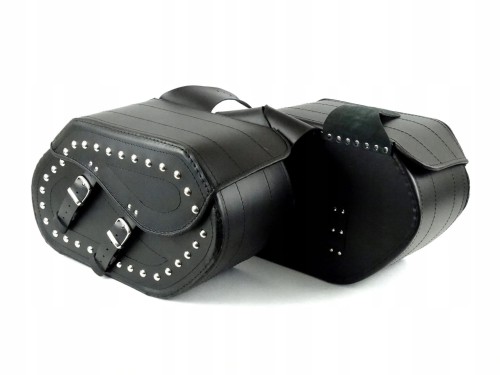 SAKWY SKÓRZANE SKÓRA BOCZNE DUŻE 22L KAWASAKI SUZUKI YAMAHA HONDA