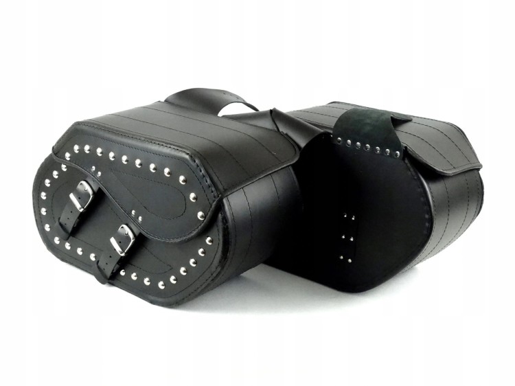 SAKWY SKÓRZANE SKÓRA BOCZNE DUŻE 22L KAWASAKI SUZUKI YAMAHA HONDA