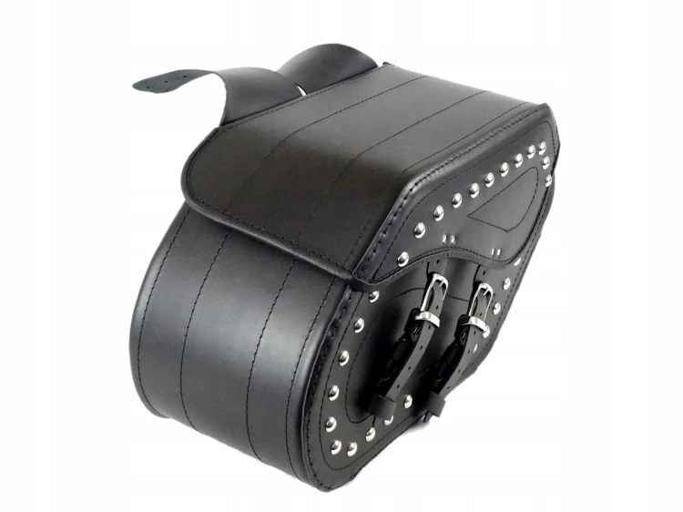 SAKWY SKÓRZANE SKÓRA BOCZNE DUŻE 22L KAWASAKI SUZUKI YAMAHA HONDA