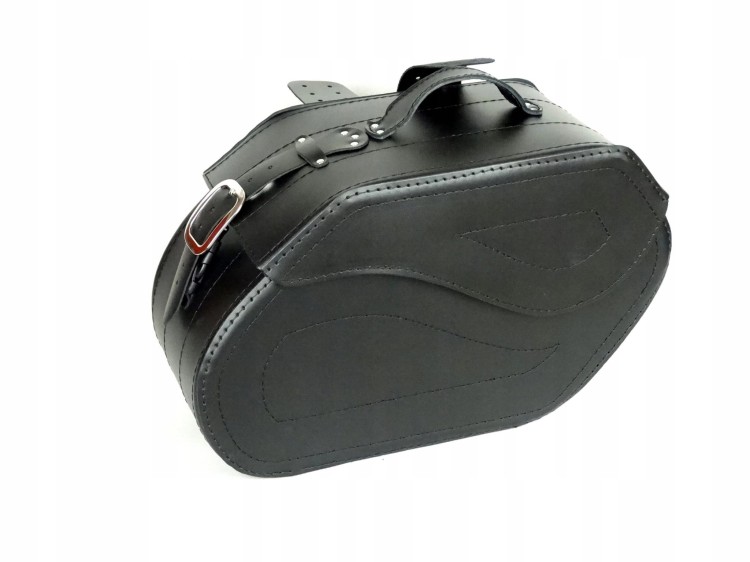 SAKWY SKÓRZANE SKÓRA BOCZNE DUŻE ZAMEK 19L KAWASAKI SUZUKI YAMAHA HONDA