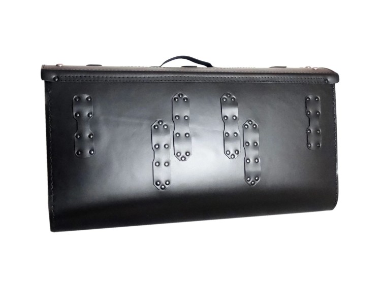 KUFER SKÓRZANY 71 CM ĆWIEKI DUŻY ZAMEK DWA KASKI