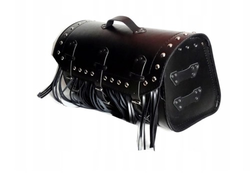 KUFER SKÓRZANY 55 CM ĆWIEKI NA TYŁ FRĘDZLE