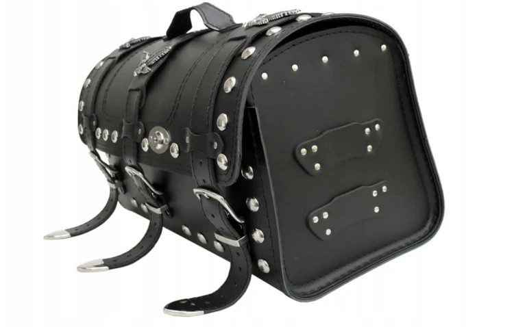 KUFER SKÓRZANY 50 CM USZTYWIONY ĆWIEKI ZAMEK ORZEŁKI