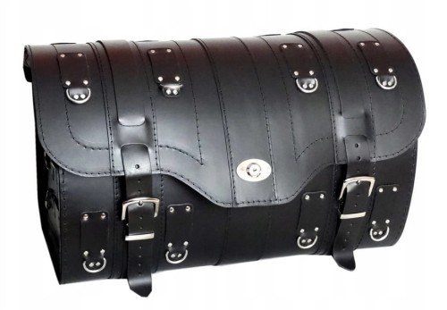 KUFER SKÓRZANY 56 CM DWA KASKI GŁADKI ZAMEK
