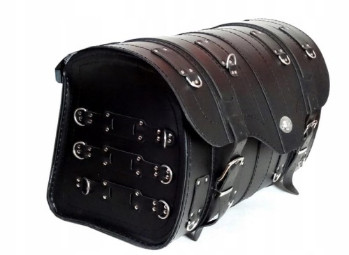 KUFER SKÓRZANY 56 CM DWA KASKI GŁADKI ZAMEK
