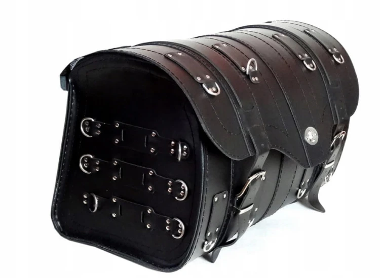 KUFER SKÓRZANY 56 CM DWA KASKI GŁADKI ZAMEK
