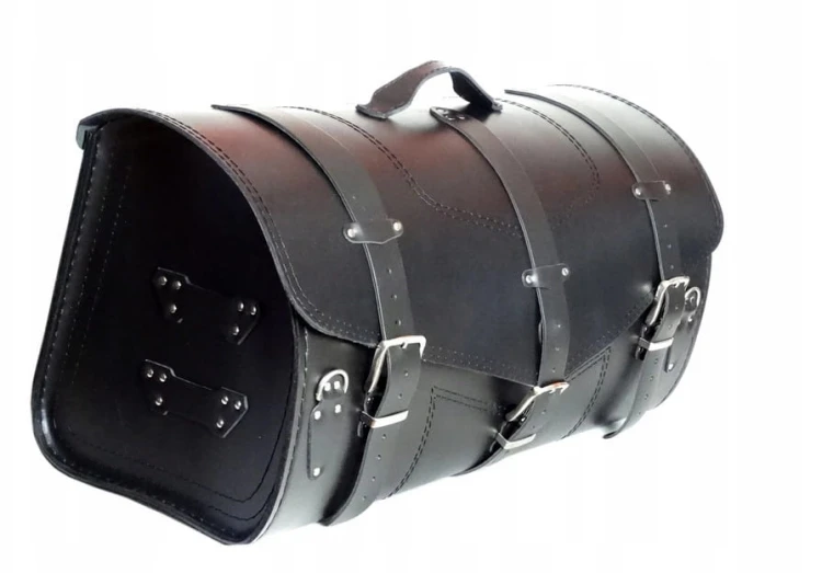 KUFER SKÓRZANY 62 CM DWA KASKI GŁADKI ZAMEK
