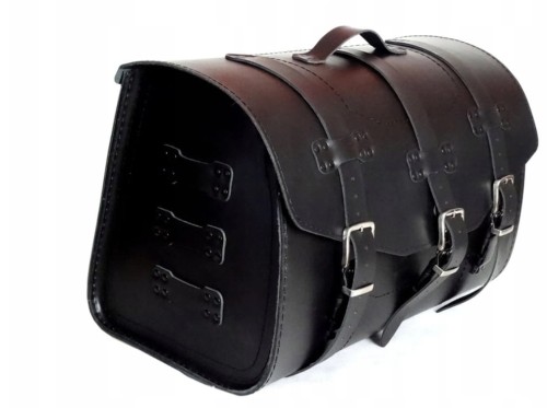 KUFER SKÓRZANY 55 CM DUŻY ZAMEK DWA KASKI