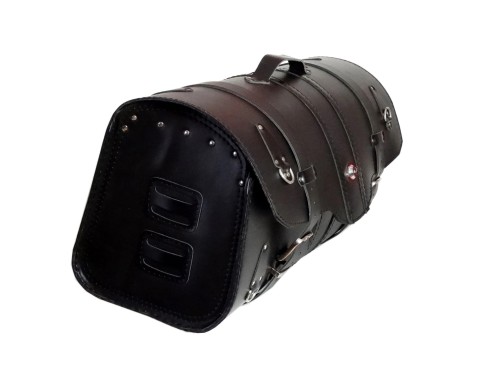 KUFER SKÓRZANY 63 CM DWA KASKI GŁADKI ZAMEK