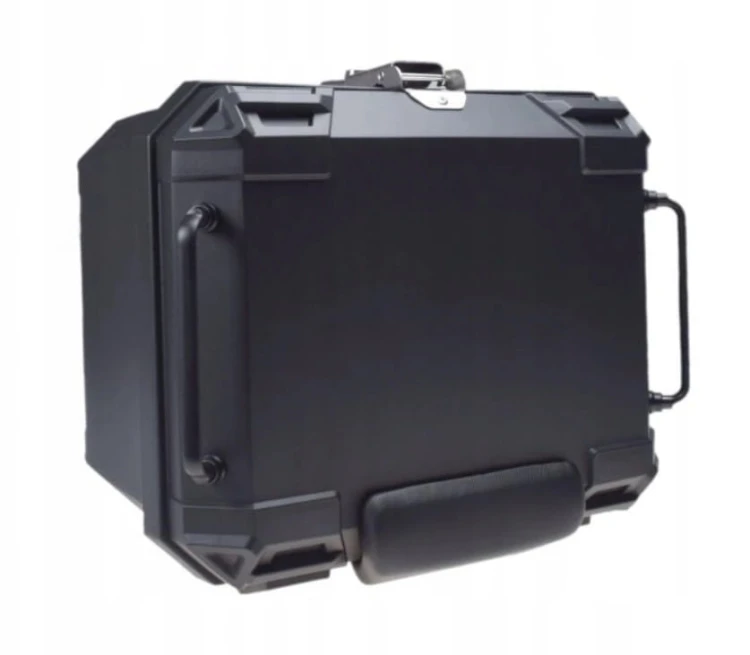 KUFER MOTOCYKLOWY CENTRALNY SKRZYNIA CZARNY 45L 43.5x38x34 ZESTAW MONTAŻOWY