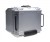 KUFER MOTOCYKLOWY CENTRALNY SKRZYNIA SREBRNY 45L 43.5x38x34 ZESTAW