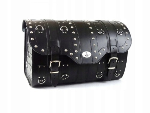 KUFER SKÓRZANY 56 CM DWA KASKI ĆWIEKI ZAMEK